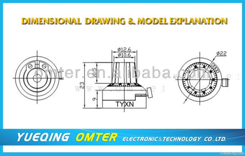 PART NO.: 6004 adjustable knob