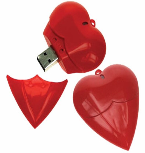USB flash drive;memory stick;usb stick shaped of love