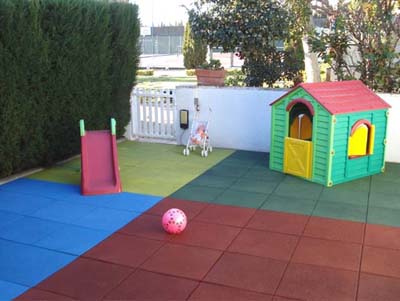 Outdoor Playground Tiles, Safety Surface, Rubber Paver