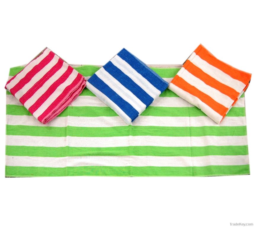 100% Cotton Stripe Cabana Beach Towel