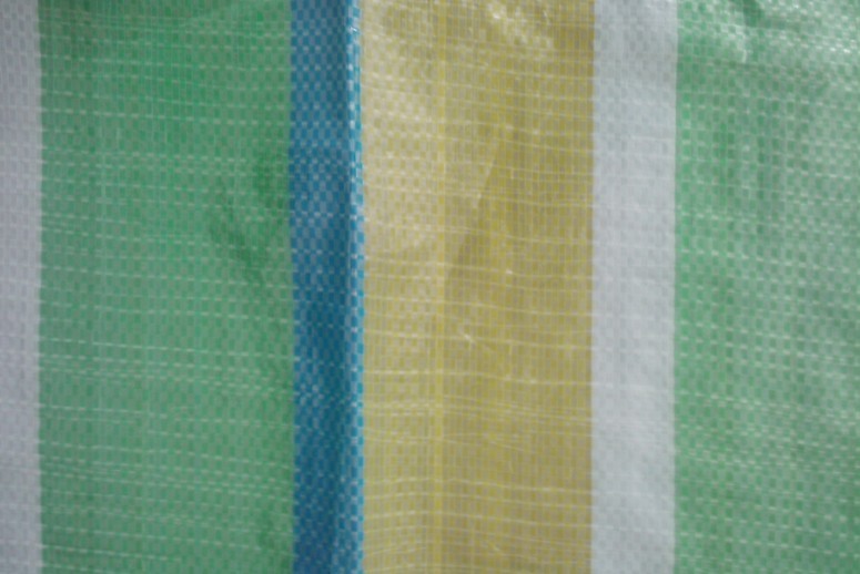 Blue/Yellow/White/Green tarpaulin