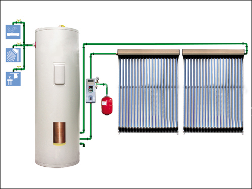 pressure split solar water heater