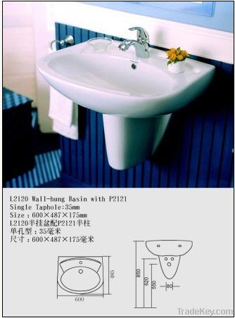 wall hung basin