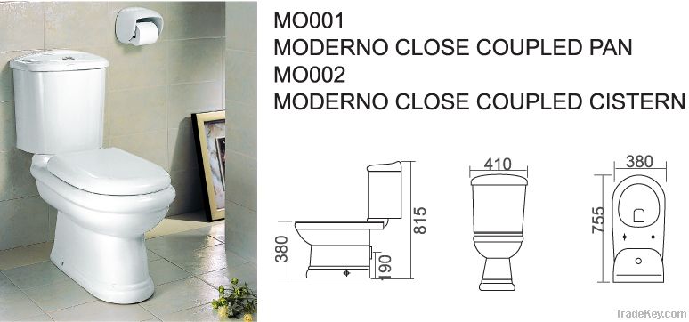 Moderno close coupled pan