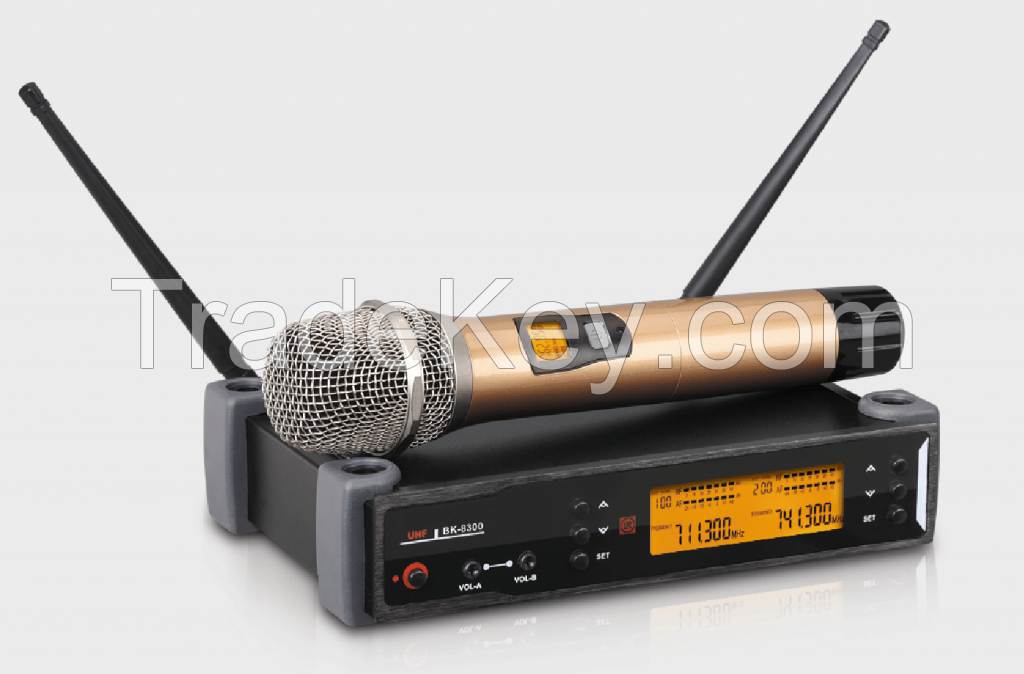 BK-8300 two channel wireless microphone 