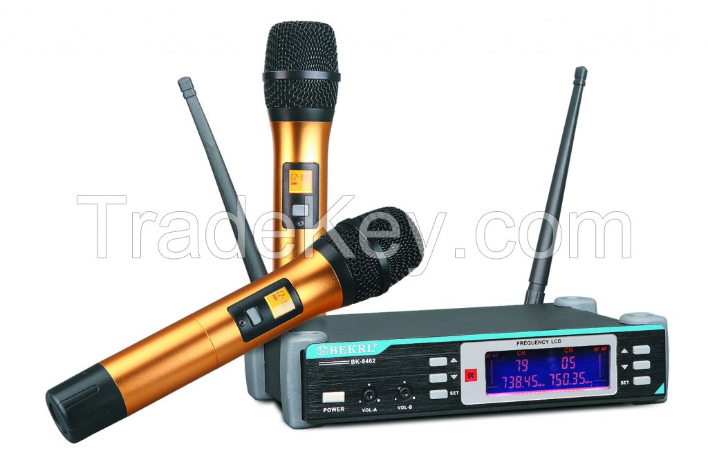 BK-8462 dual channel wireless microphone