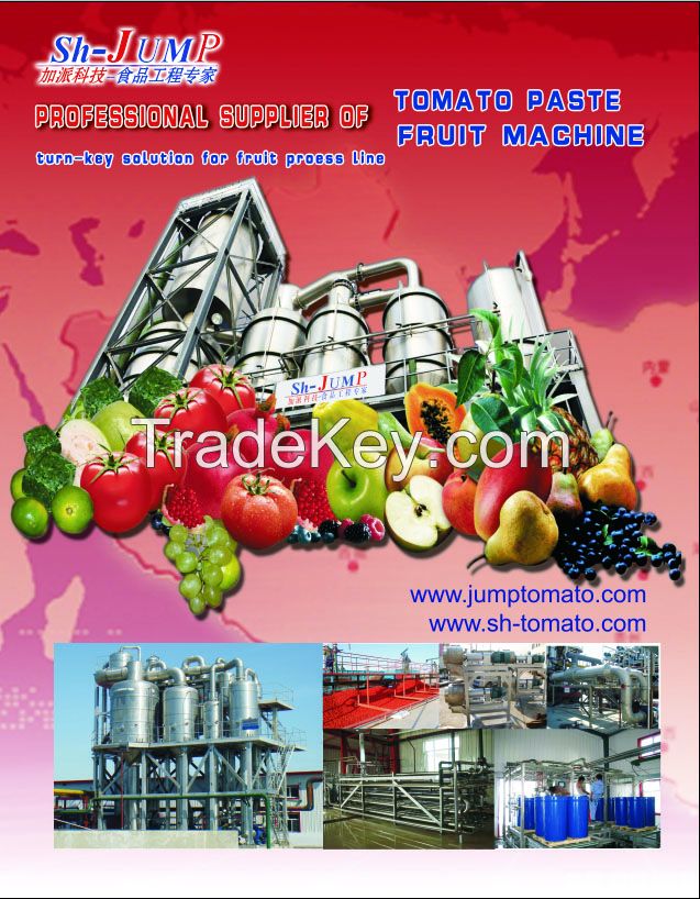 Tomato processing equipment , fruit paste production plant