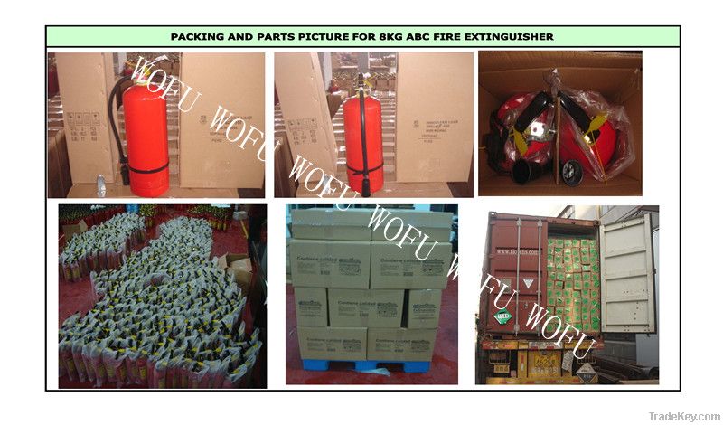 8KG portable ABC dry chemical powder fire extinguisher