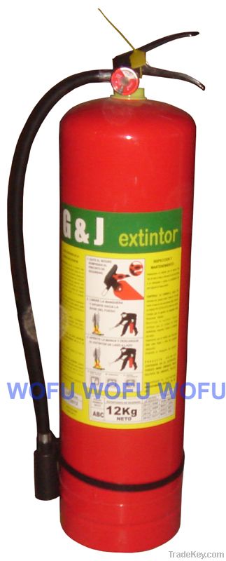 12KG PORTABLE ABC DRY CHEMICAL POWDER FIRE EXTINGUISHER