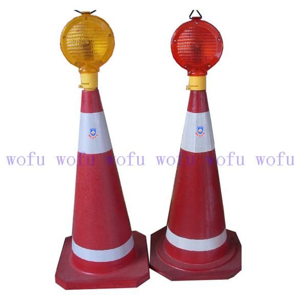 safety road cone with LED light 