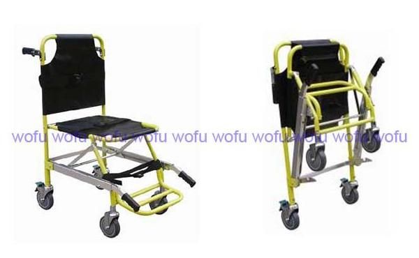 Aluminum material foldaway stair chair stretcher 