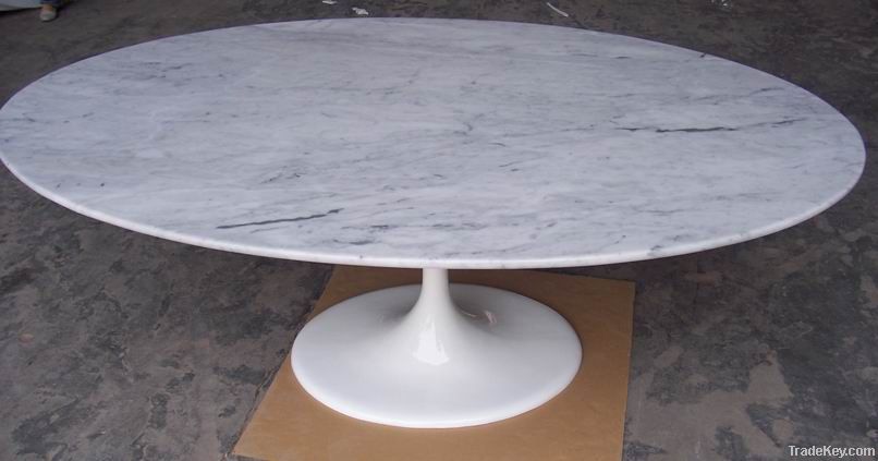 Marble table/marble top table/marble dining table/Tulip Oval Table