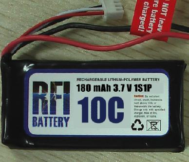 1 Cell 180mAh 3.7V 10 C Li Poly Lithium Batteries