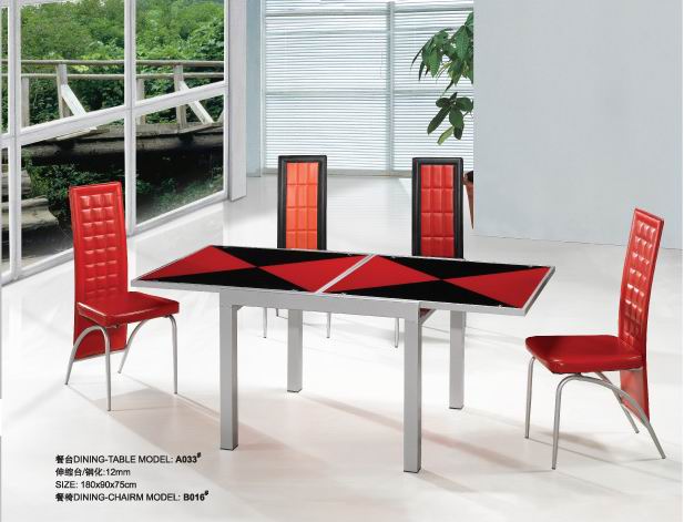 Multiconfuction tempered glass dining table