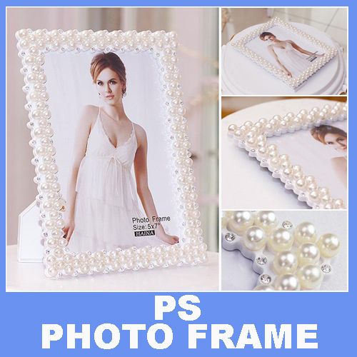 ABS Pearls 7' Plastic Frame Photo for Desk Decorations