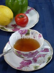 Traditional pattern cup and saucer