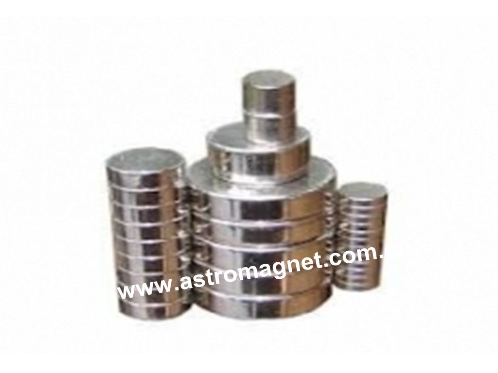 Neodymium   disc  magnets  used  for  electric  acoustic  devices