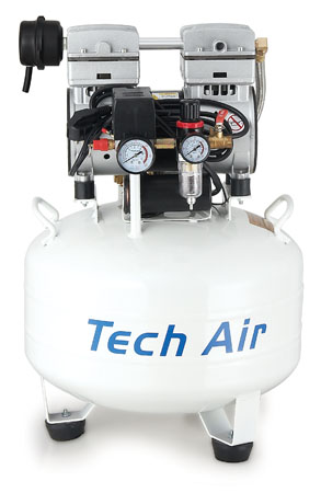 Noiseless oil free air compressor