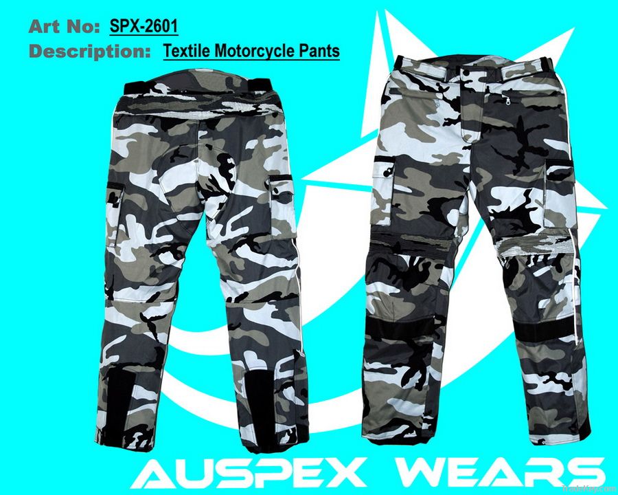 Camoflauge textile motorcycle pants