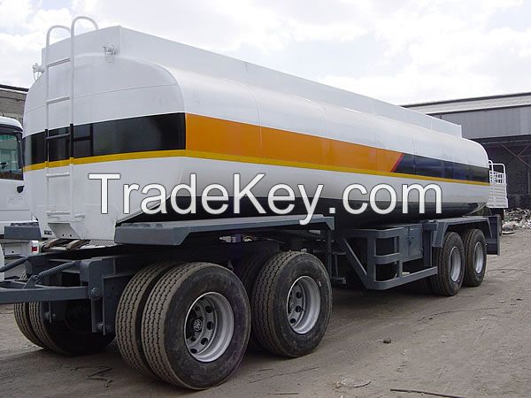 6254GYY _25000L Carbon Steel Draw Bar Tank Trailer with 4 axles for Fuel or Diesel Liqulid