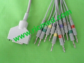 Fukuda Denshi one piece 10 leads ECG cable