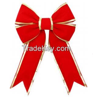 structual 3D red velvet Christmas bow