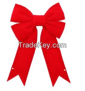 structual 3D red velvet Christmas bow