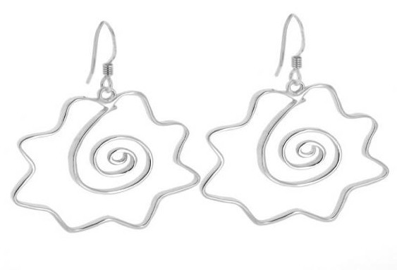 925ER-W0201 sterlingn silver earring/diamond silver earring