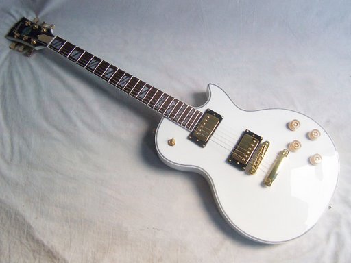 white gibson guitar