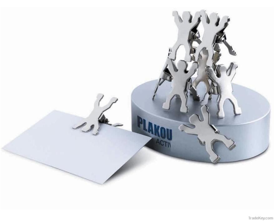 8pcs Metal Paper Clips Holder with Magnet