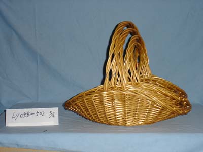 willow basket with hand