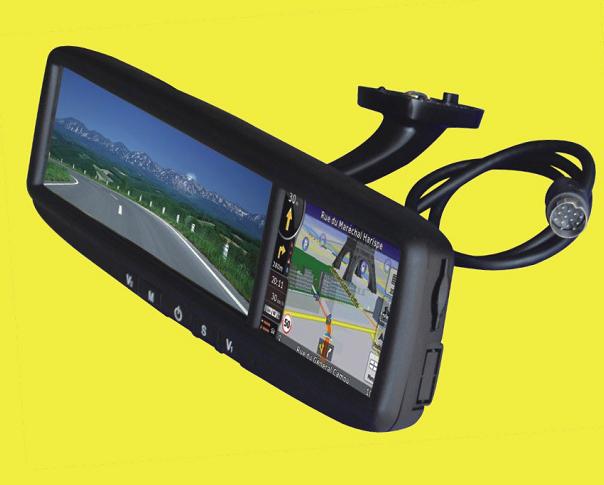 rear 3.5 inch rear-view GPS rearview mirror with integrated GPS
