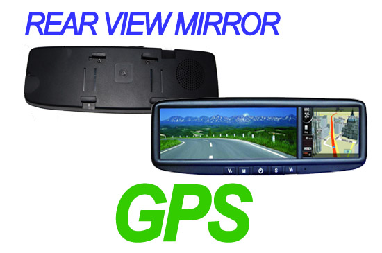 3.5inch rearview mirror gps with blutooth FM 2GB nand flash memory