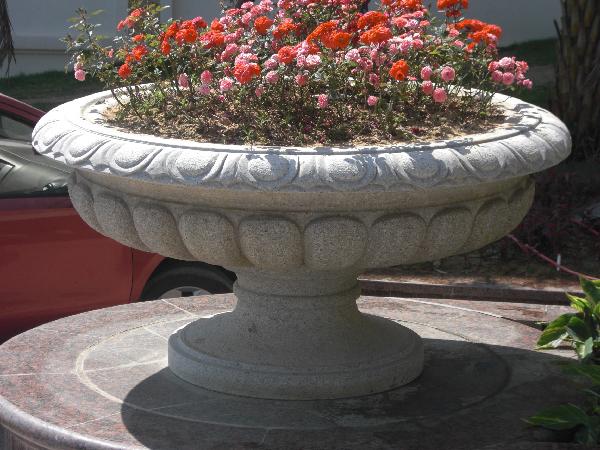 Stone flowerpot