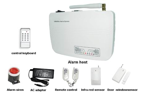Wireless  and wired GSM alarm home security burglar alarm system