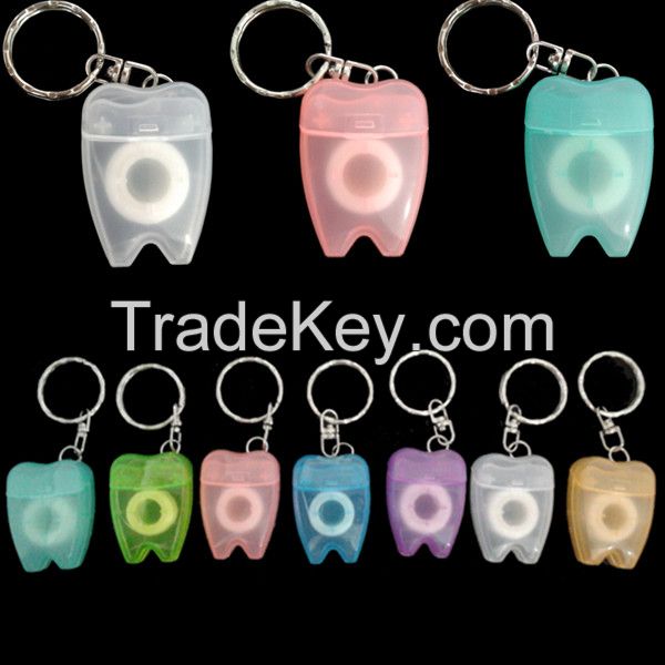 Dental Floss, Mini Tooth Shape Dental Floss, Dental Floss with Keychain, Dental Floss As Promotion Gift, Fio Dental, Dente Mini Forma fio dental, fio dental com Keychain, Fio Dental Como presente de PromoÃƒï¿½Ã‚Â&sec