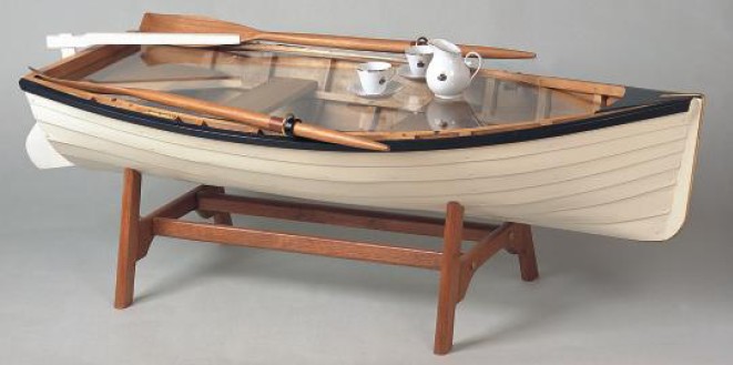 rowing boat coffee table, tea table