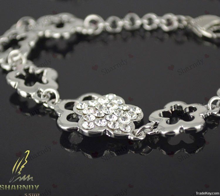 2012 newest ladys flower wedding link bracelet