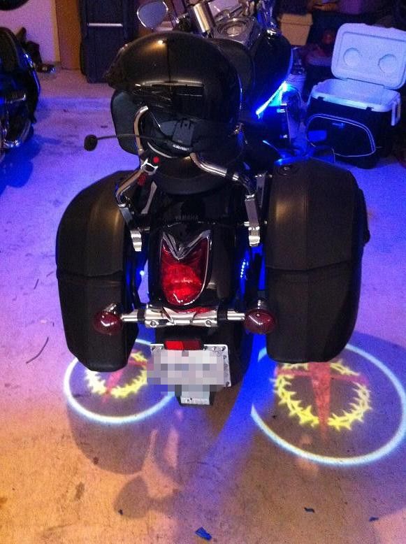 LED Ghost Rider Lights for Motorcycles, Custom Logo Available!