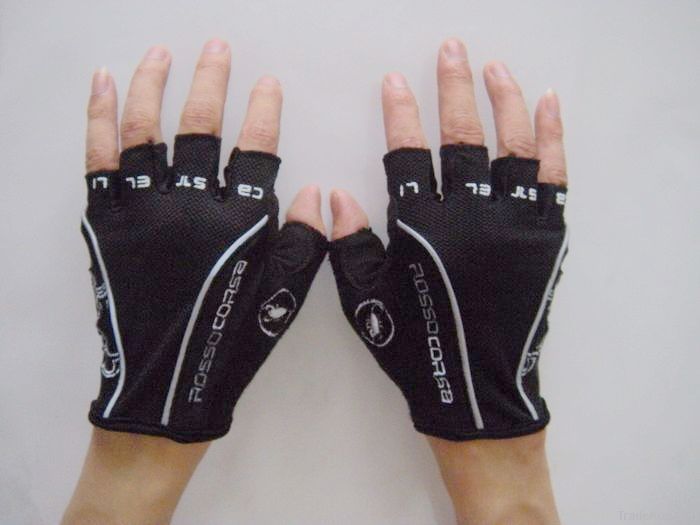 Castelli Rosso Corsa Cycling bicycle Gel Gloves/fingerless Bike Men Gl