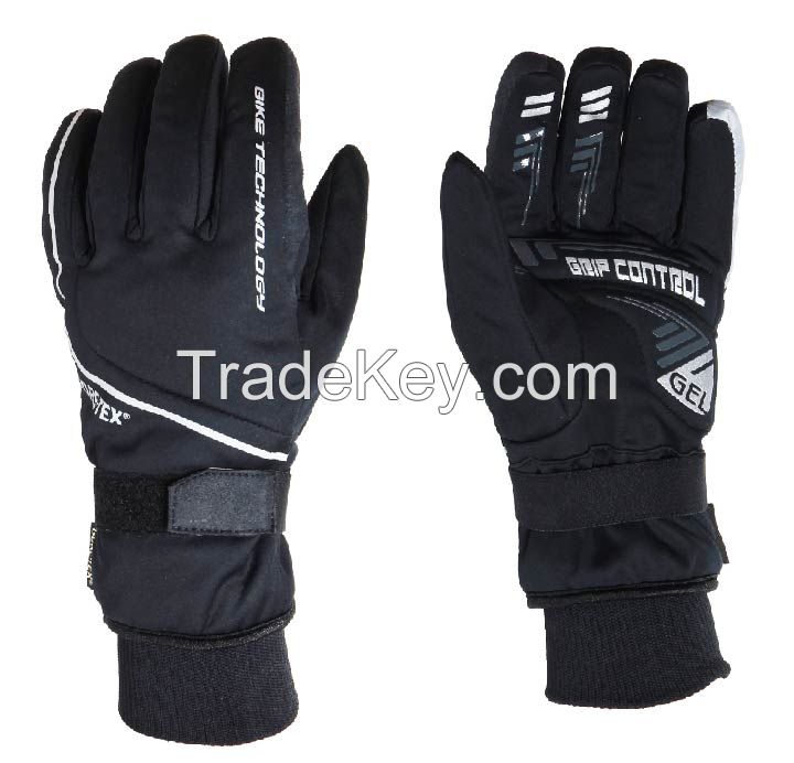 warm and windproof fleece cycling gloves