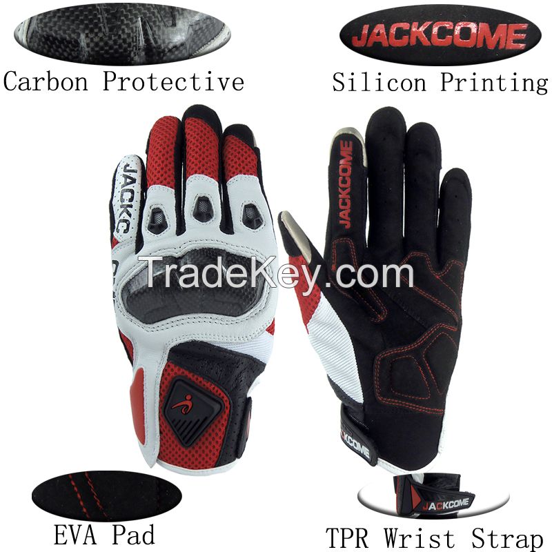 Hot selling new fashion motorcycle leather gloves with custom design