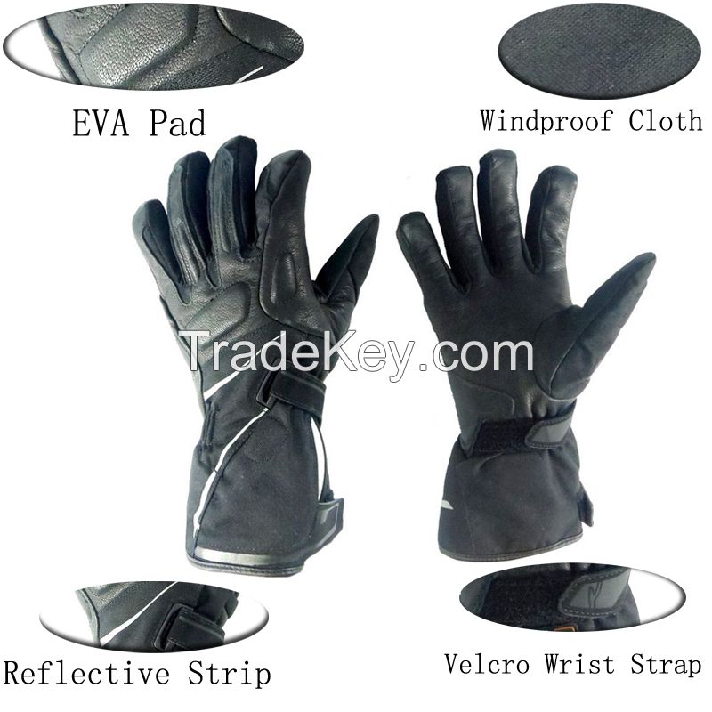 Windproof motorbike racing gloves with carbonfiber protective