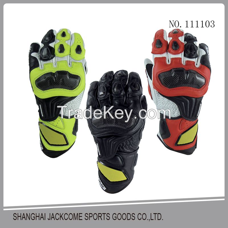 Motorcycle steel drop resistance racing riding Leather Cycling Bicycle gloves