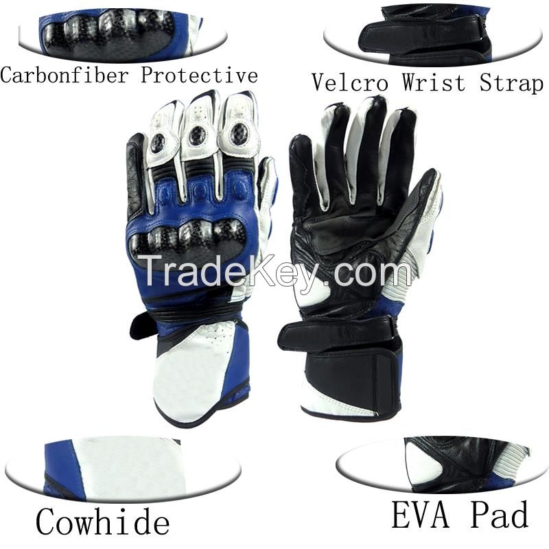 New fashion Cheap leather motorcycle racing gloves with GEL Pad