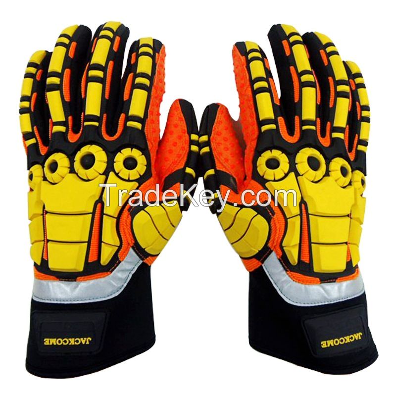 4010 JACKCOME brand Heavy Duty Impact Gloves Oil And Gas safety Gloves