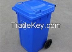 50L/120L/240L plastic trash bin middle pedal bin, square waste bin container, foot pedal plastic garbage bin with wheels