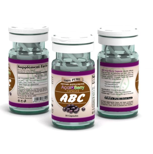 ABC Acai berry capsules, top weight loss capsules, lose 3kg in 1 week