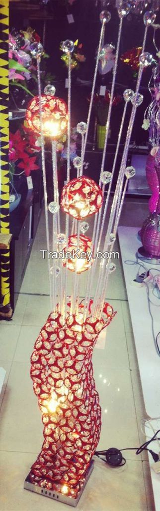 Manufacturers selling crystal beaded red flower color light room lamp