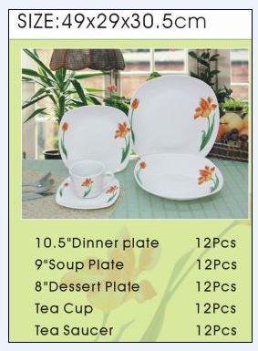 Porcelain square Dinner Set, stoneware Triangle dinnerware&dinner set